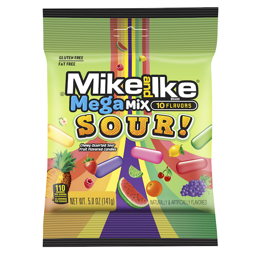 MIKE AND IKE PEG MEGA SOUR 4.25O