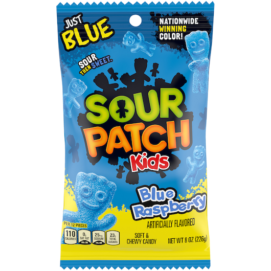 SOUR PATCH PEG KIDS BLUE 8OZ 12C