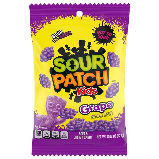 SOUR PATCH PEG GRAPE 8OZ 12CT
