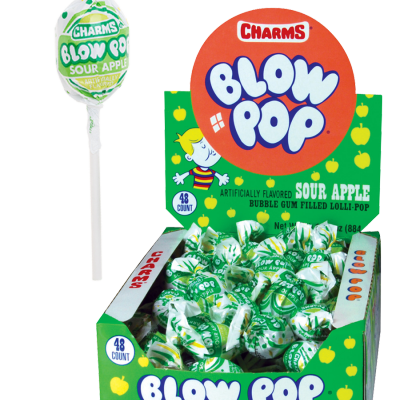 CHARMS POP SOUR APPLE 48CT