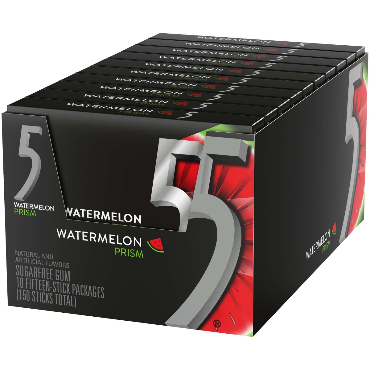 5 GUM PRISM WATERMELON 10CT