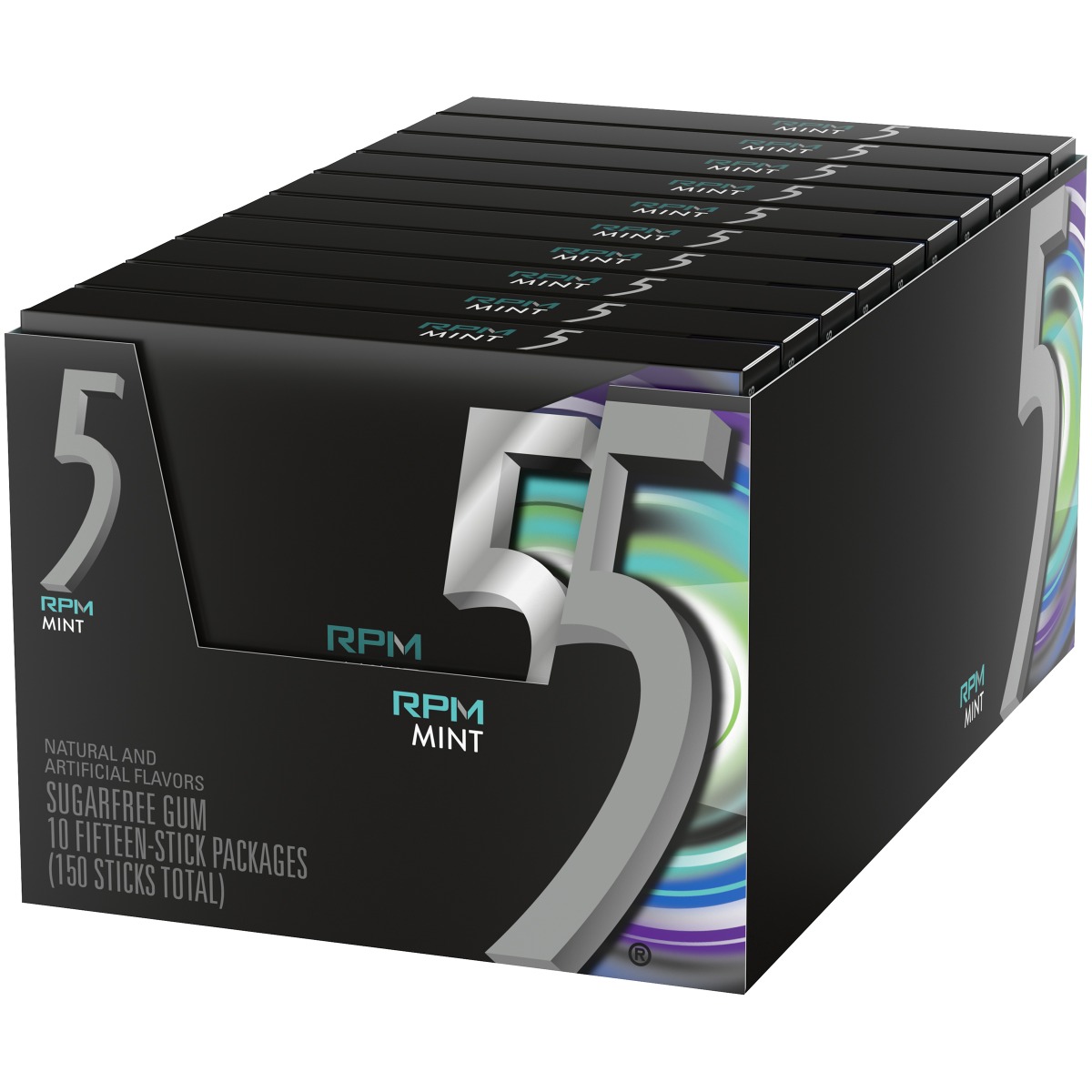 5 GUM RPM MINT 10CT