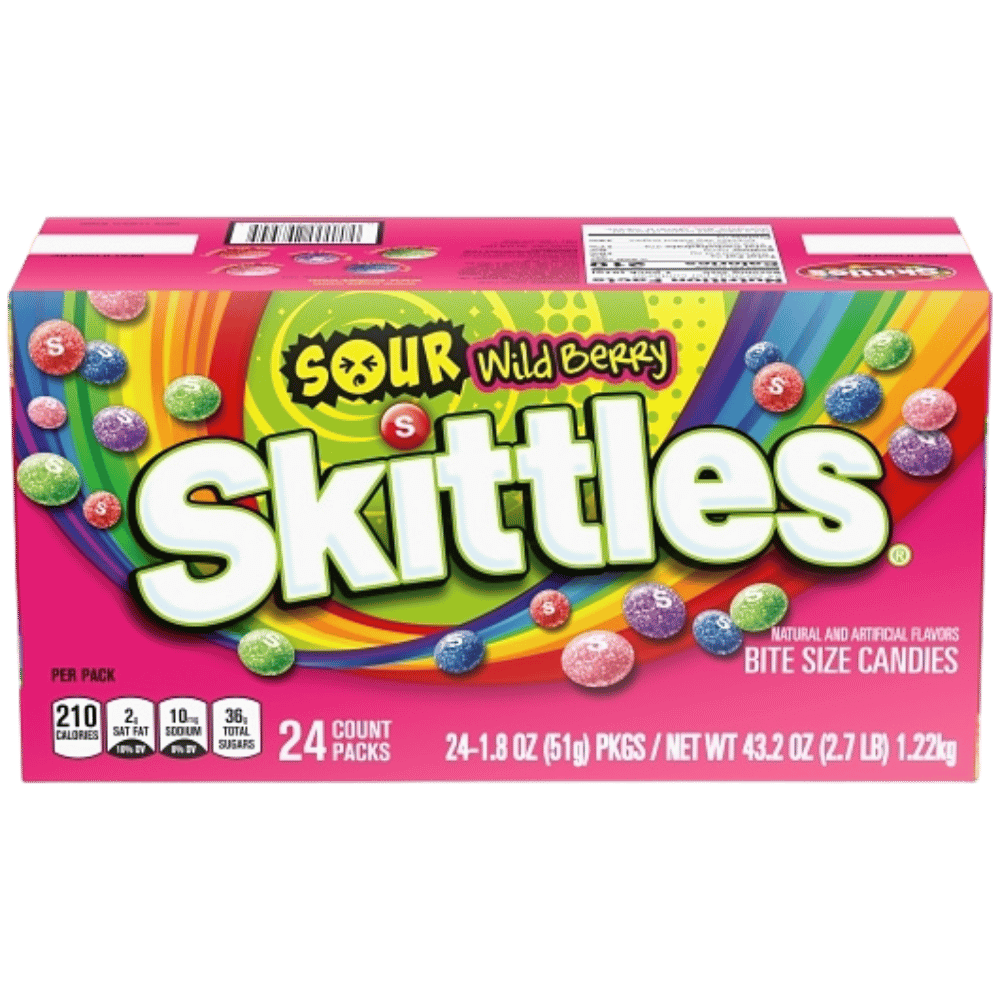 SKITTLES SOUR WILD 1.8OZ 24CT