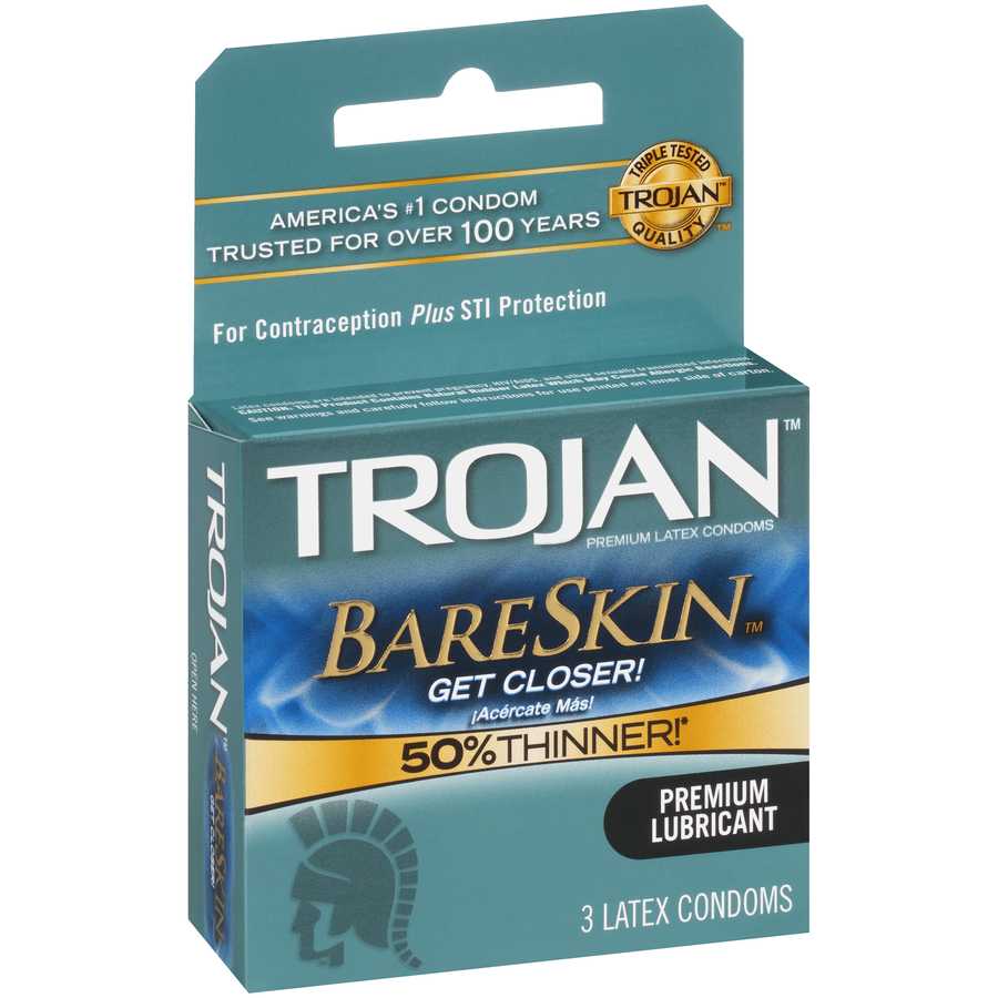 TROJAN BARE SKIN GRAY 6CT