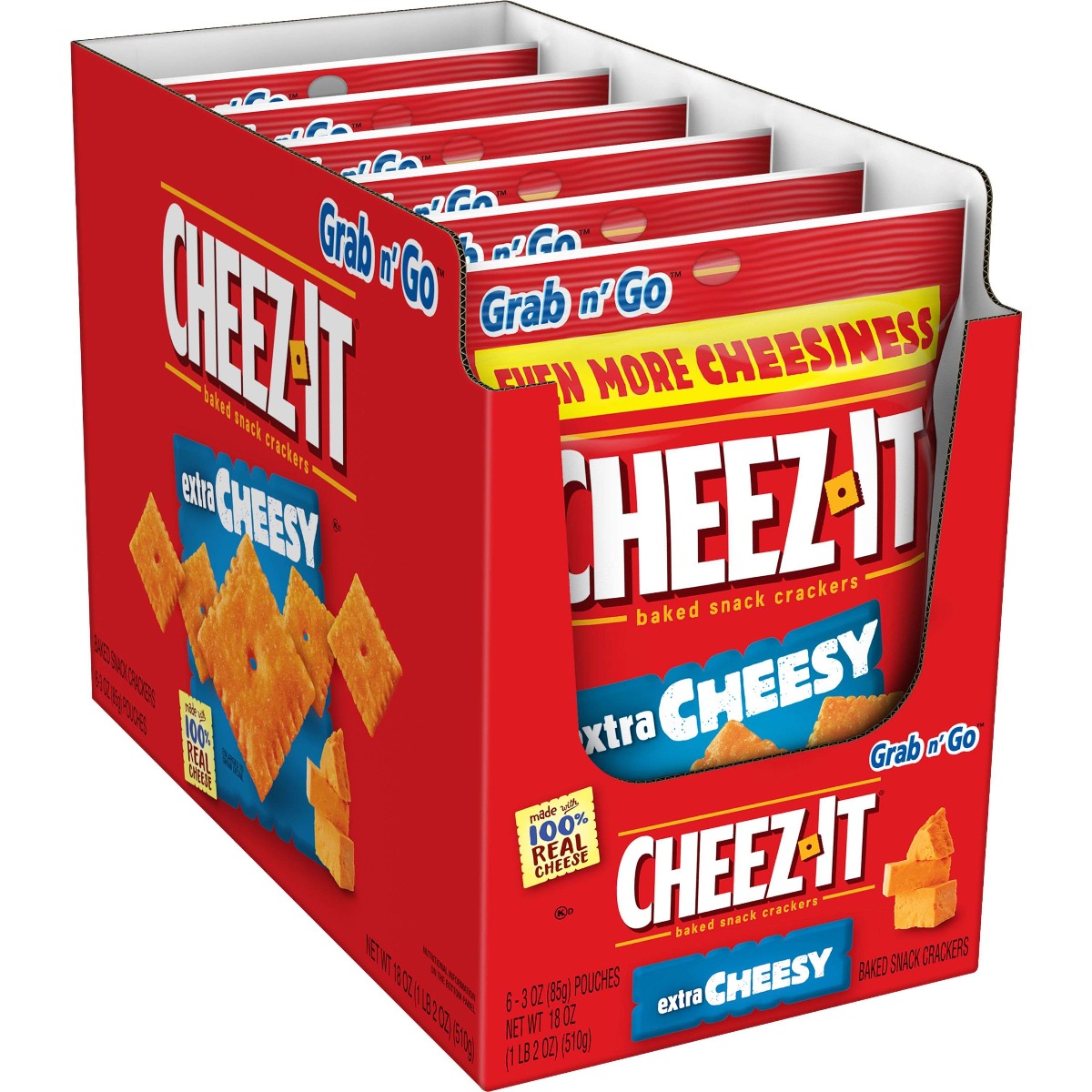KEL CHEEZ IT EXTRA CHEESY 3OZ 6C