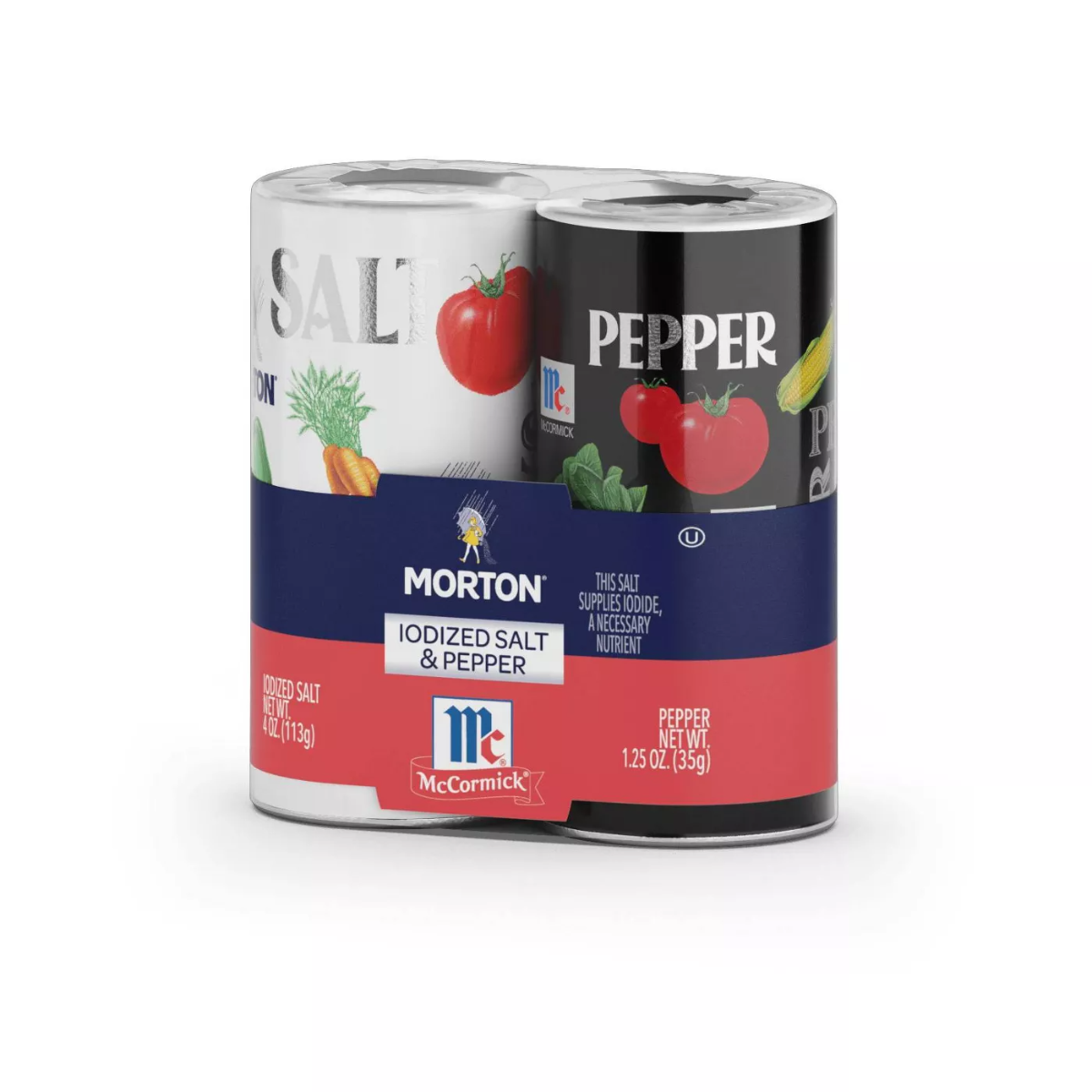 MORTON SALT 4OZ & PEPPER 1.25OZ
