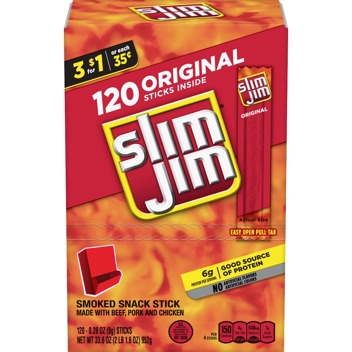 SLIM JIM 2/$0.89 .28 OZ 120CT