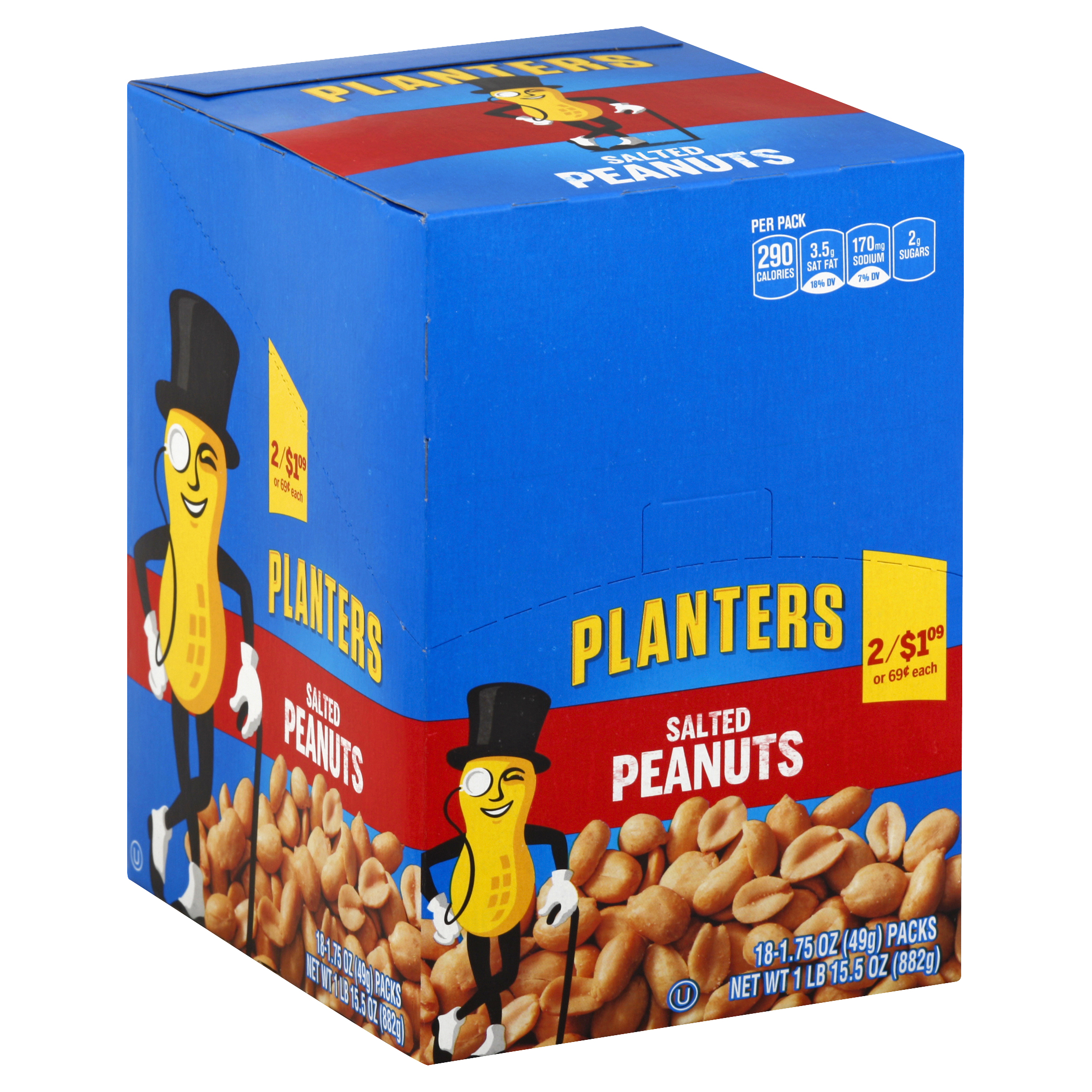 PLA TUBE SALTED PEANUT 18CT