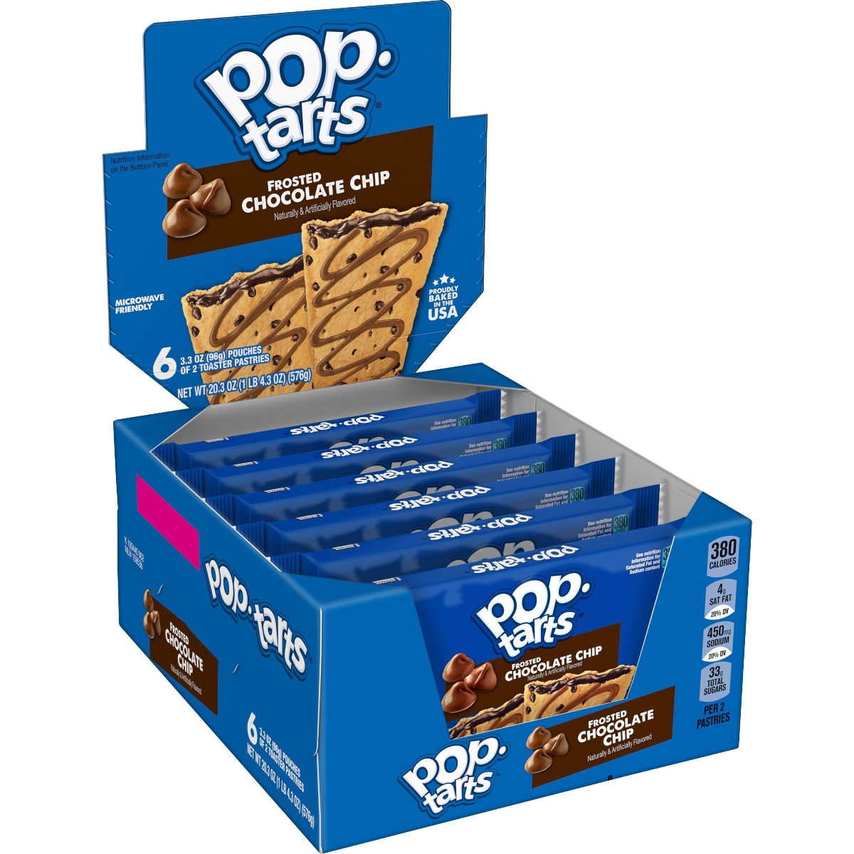 KEL POP TARTS CHOC.CHIP 6CT