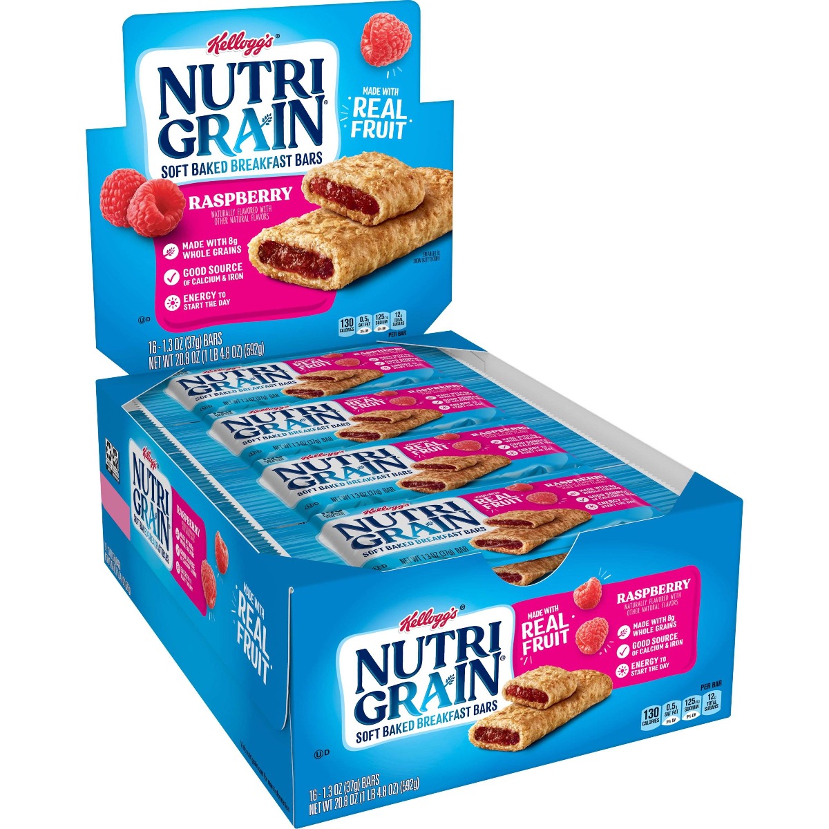 KEL NUTRI-GRAIN RASPBERRY 16CT