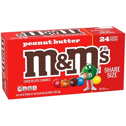 M & M PEANUT BUTTER KING 24CT