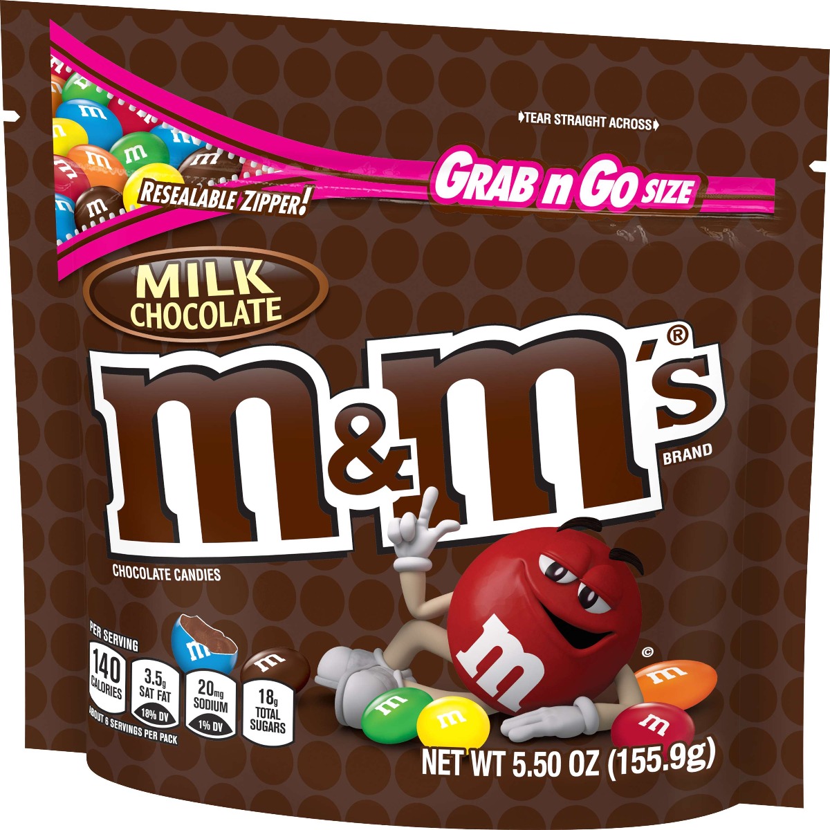 M & M PEG MILK GO PK 5.3OZ