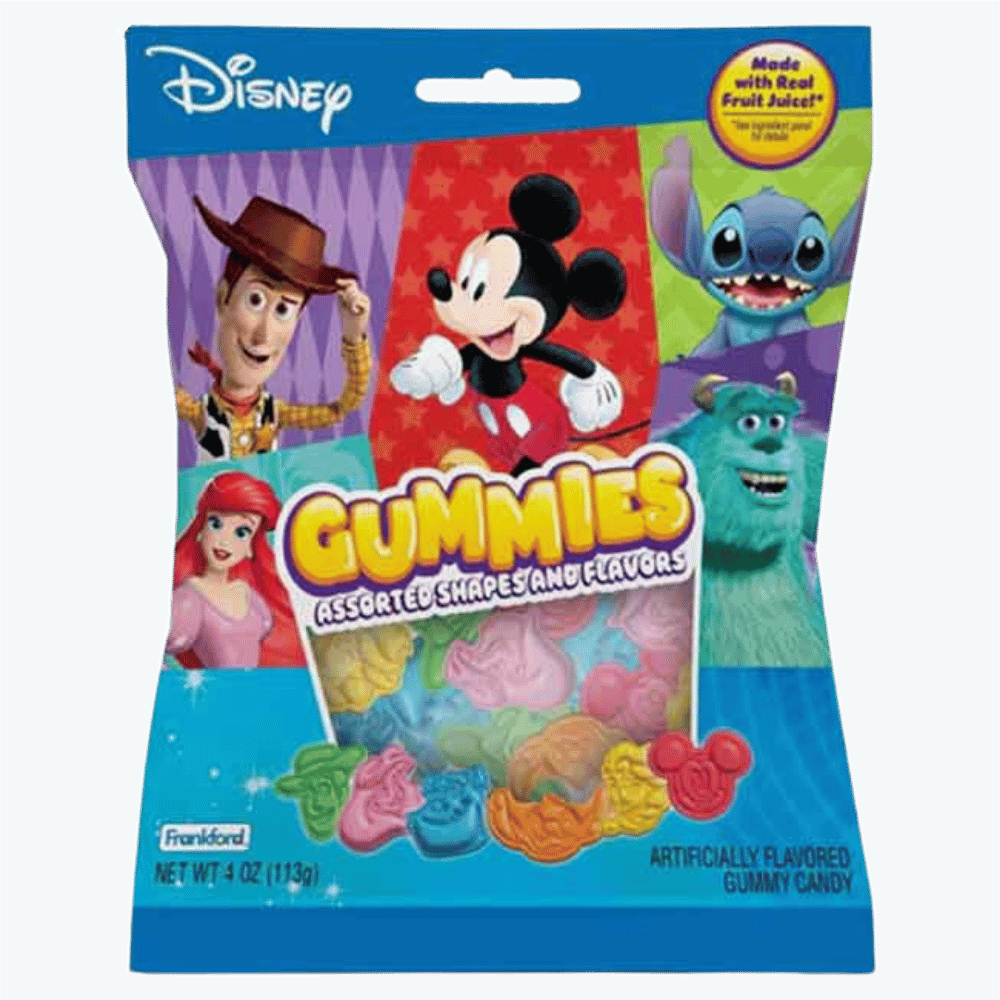 DISNEY PEG GUMMIES 4OZ 1CT