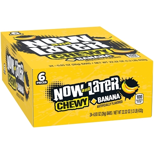NOW & LATER CHEWY BANANA 24CT
