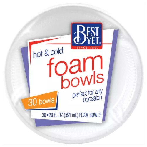 BEST YET FOAM BOWLS 20OZ 30PK