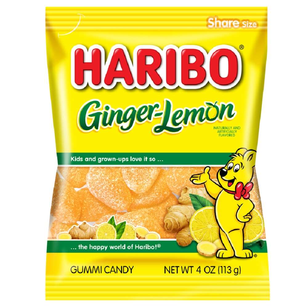 HARIBO PEG GINGER-LEMON 4OZ