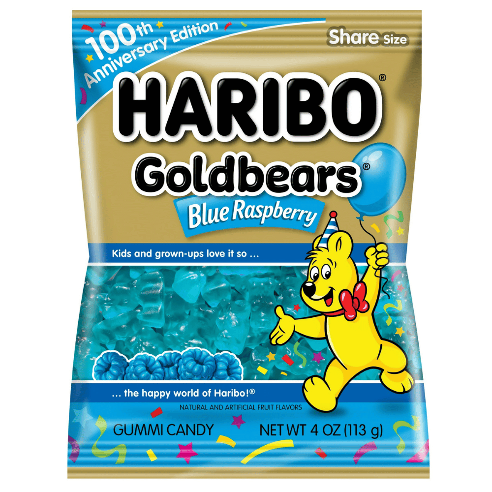 HARIBO PEG GOLD BLU RASP 4OZ