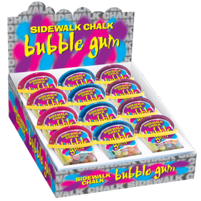 SIDEWALK CHALK BUBBLE GUM 12CT