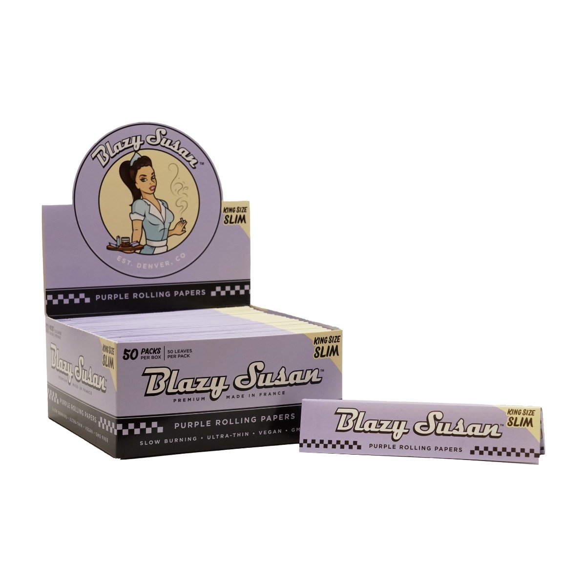BLAZY SUSAN PURPLE SLIM KS 50CT
