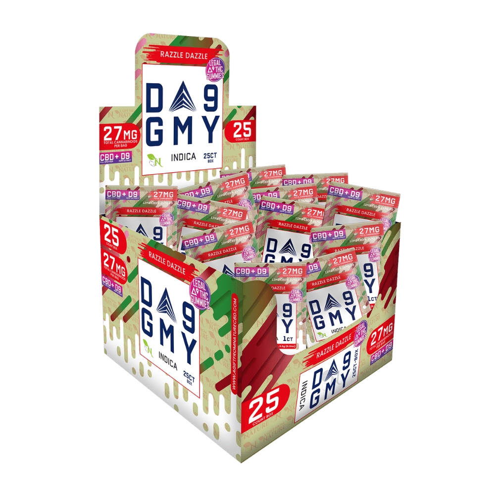 AGFN GUMMY D9 27MG RAZZLE 25CT