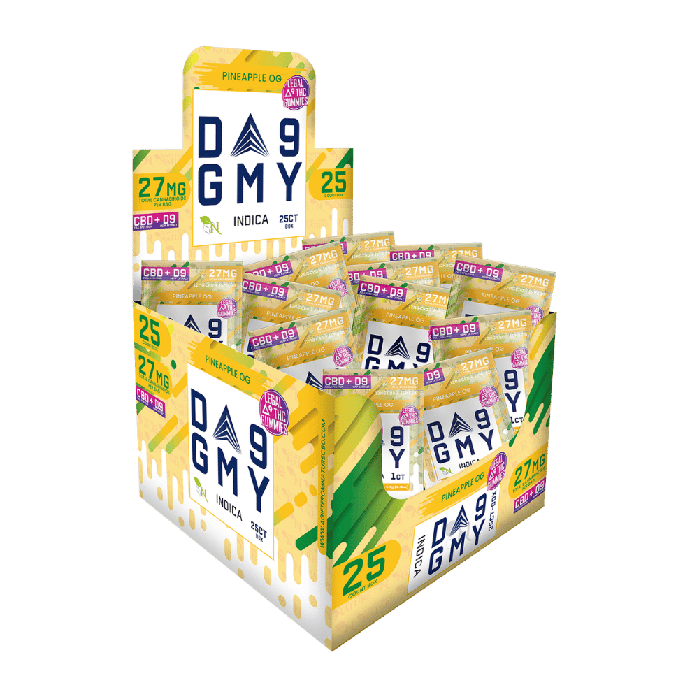 AGFN GUMMY D9 27MG PINEAPP 25CT