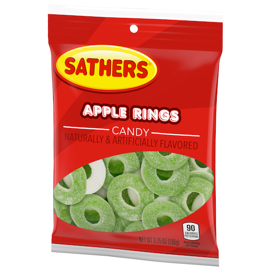 SATHER GUMMI APPLE RING 12CT