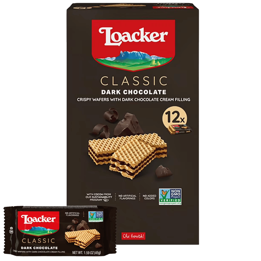 LOACKER WAFER DARK CHOCO 12CT