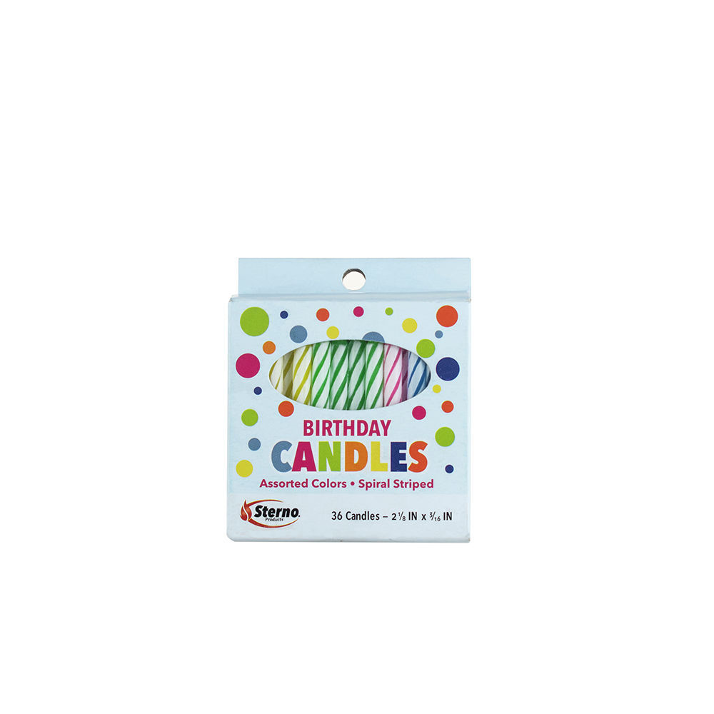 BIRTHDAY CANDLES SPIRAL 36PC1CT