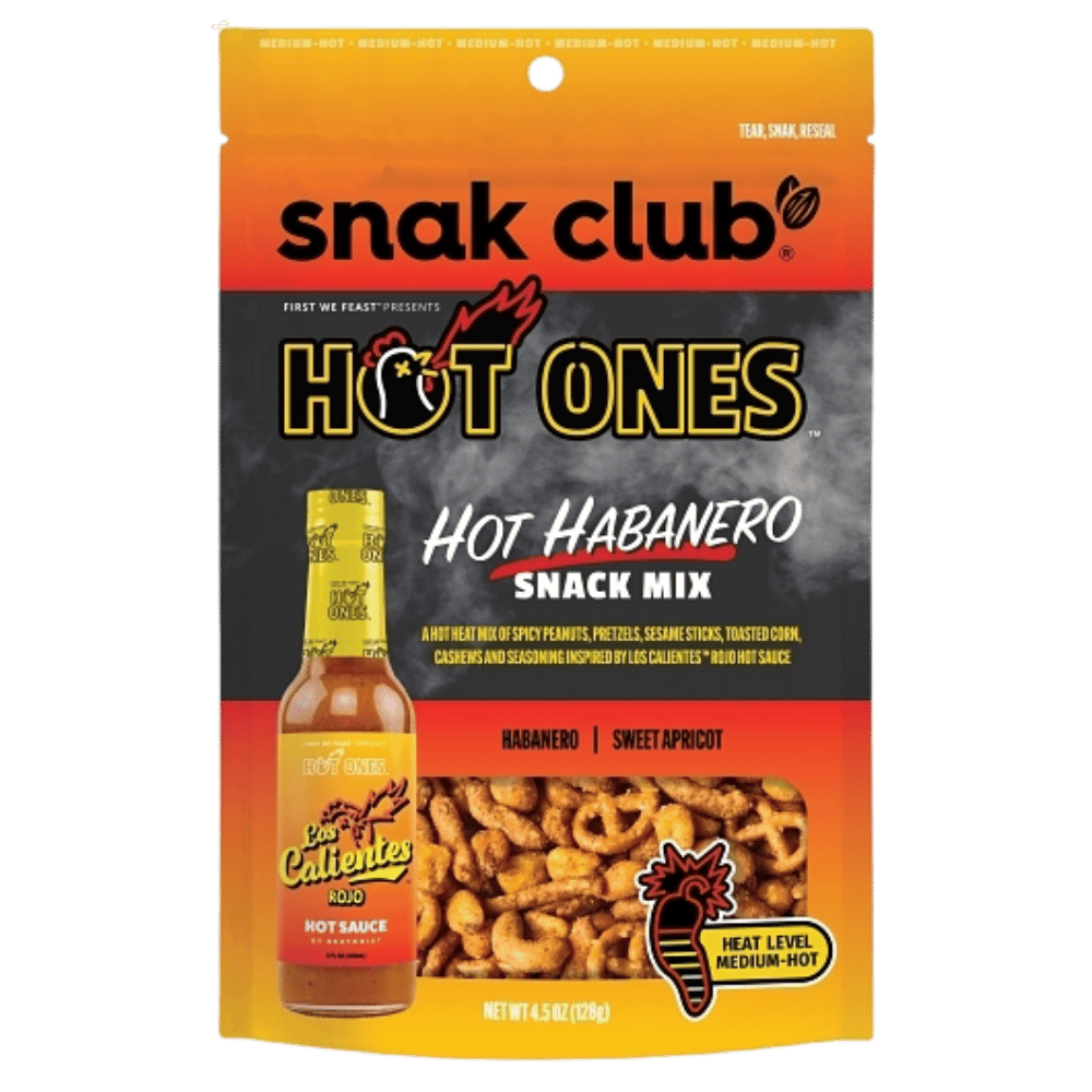SNAK CLUB HOT HABANERO 4.5OZ 6CT