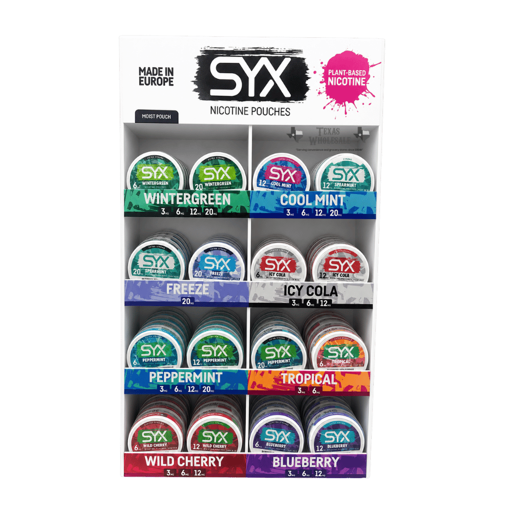 SYX POUCHES DISPLAY 16/5PKS