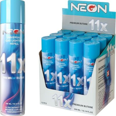 NEON BUTANE GAS 11X REFINED 12CT