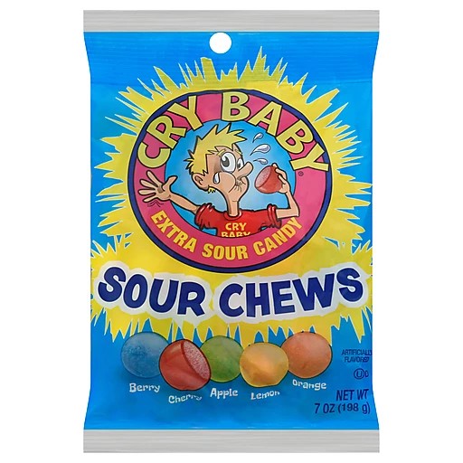 CRY SOUR CHEWS 7OZ 8CT