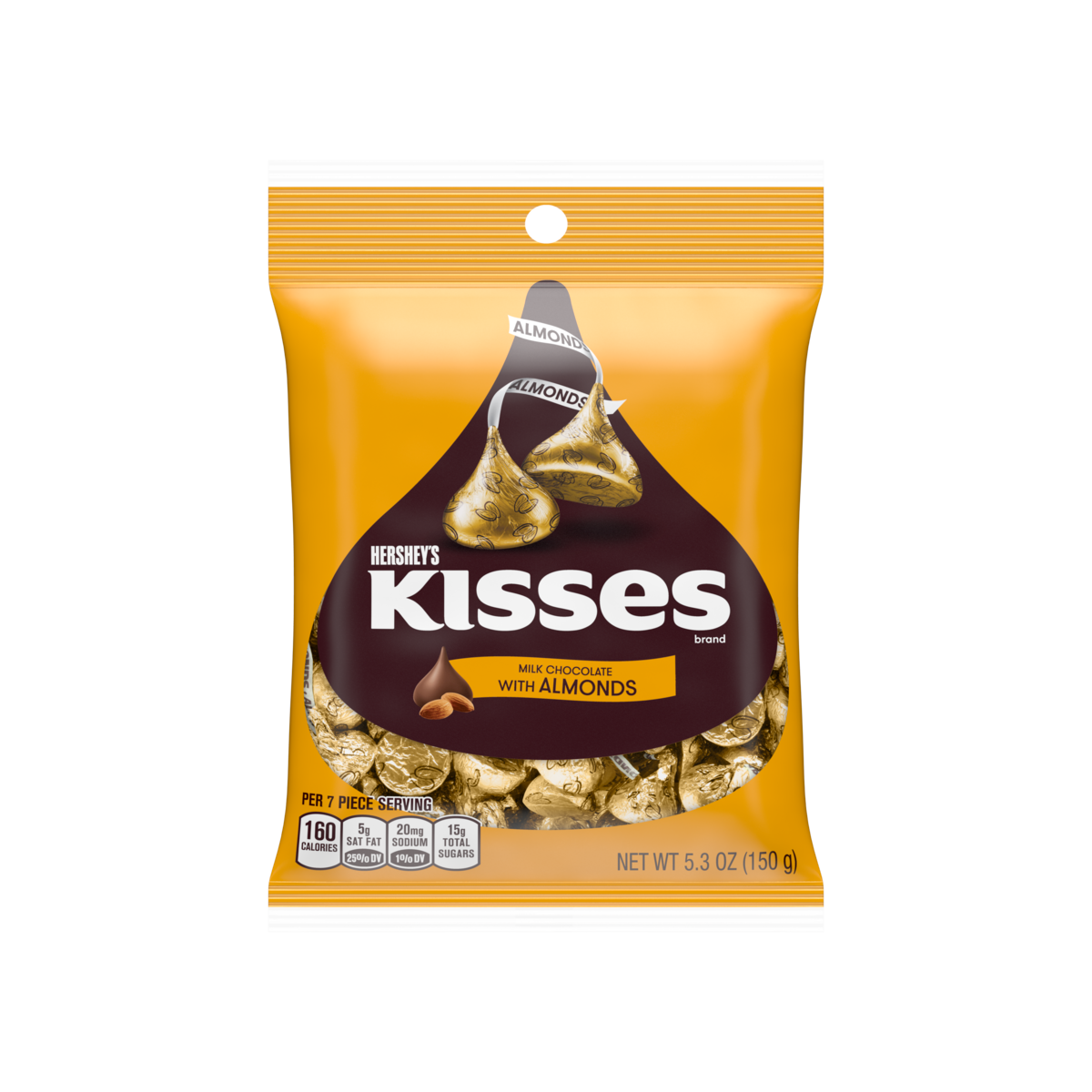 HERSHEY PEG KISSES W/ALM 12CT