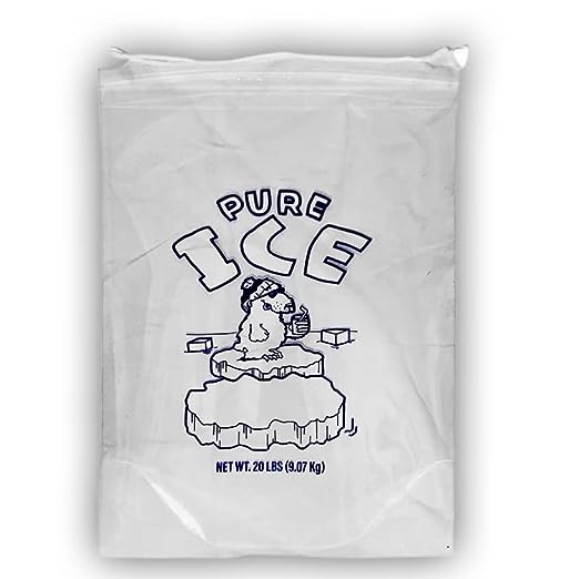 BAGS 20 LBS ICE WITH STRING 250C