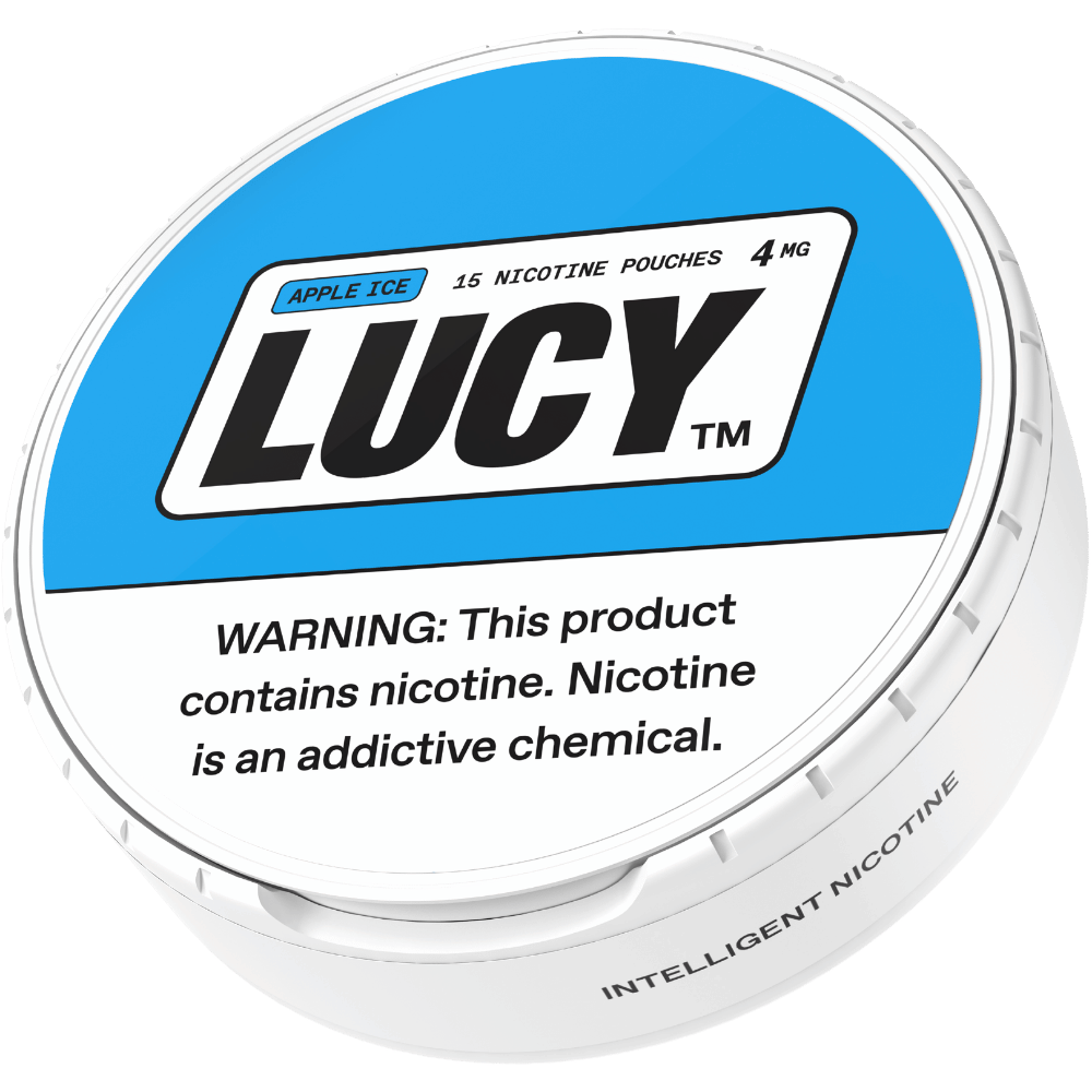 LUCY POUCHES 4MG APPLE ICE 5CT