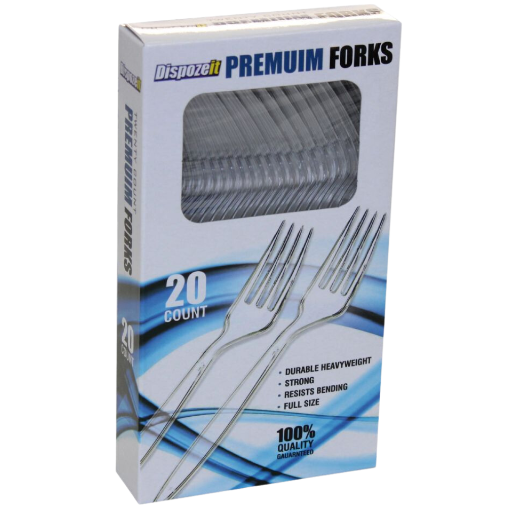 DISPOZEIT PLASTIC FORK 20PK 48CT