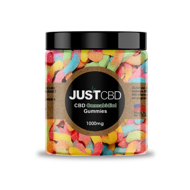 JUSTCBD GUMMY 1000MG SOUR WORM