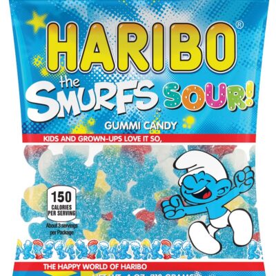 HARIBO PEG SOUR SMURFS 4OZ