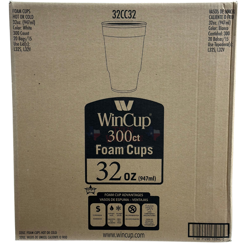 WINCUPS PLAIN 32 OZ 32CC32 300CT