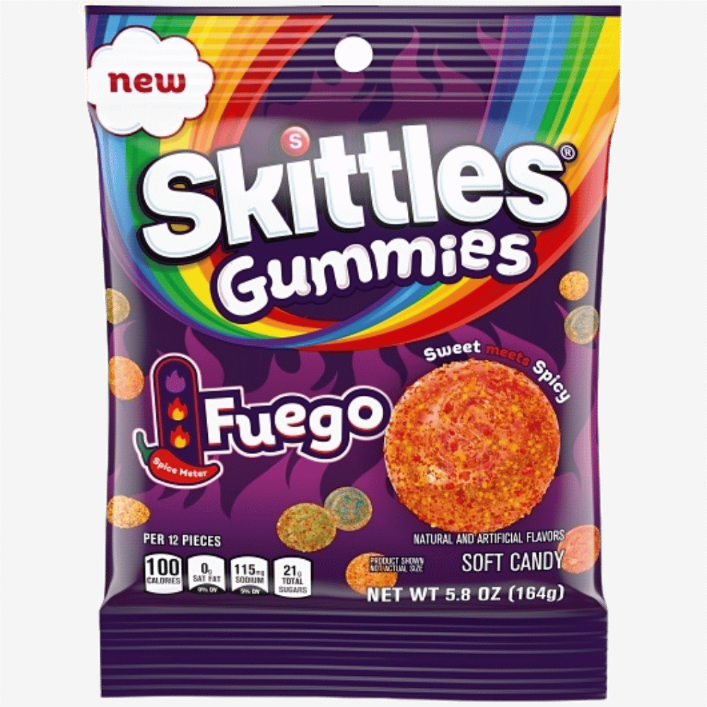 SKITTLES PEG GUMMI FUEGO 5.8OZ12