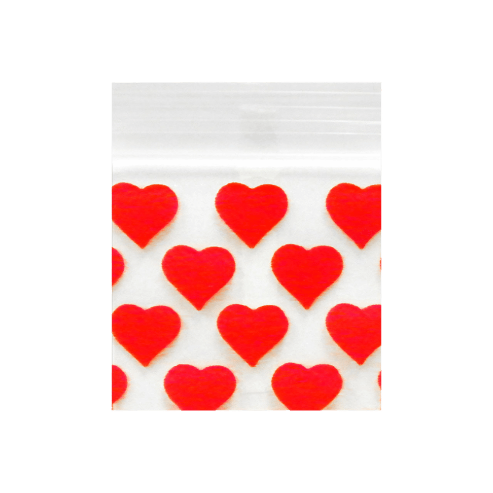 APPLE BAGS 3434 PRINTED HEART 10PACK