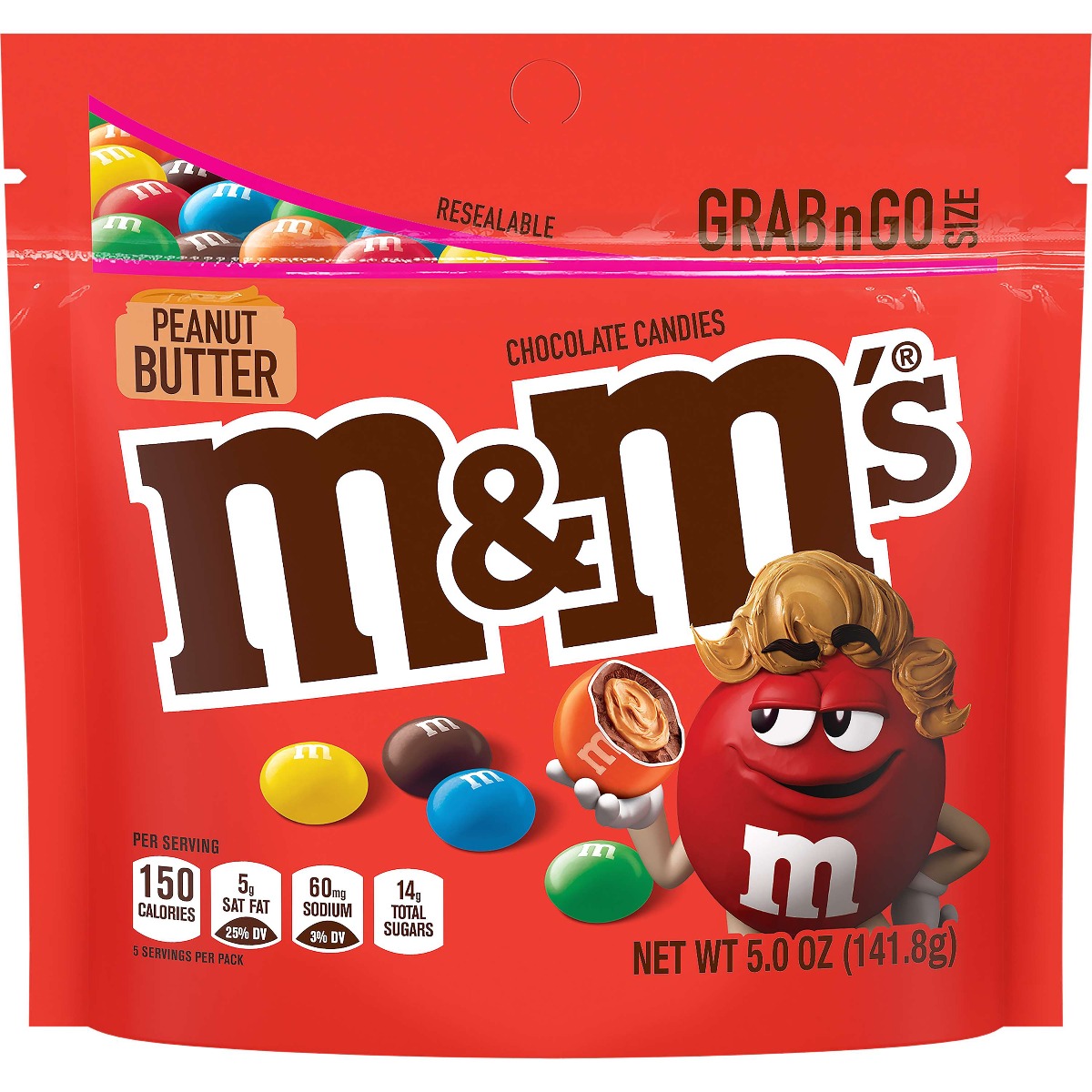 M & M PEG PEA/BUTTER GO PK 8CT