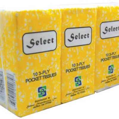POCKET TISSUE SELECT 10PC 6 CT