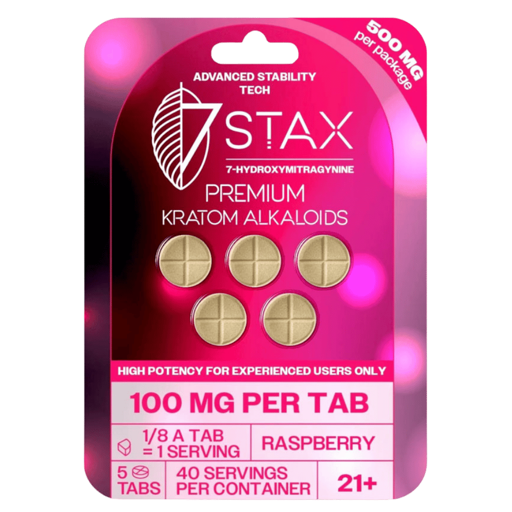 7STAX 7OH 100MG 5PK RASPBERRY 10