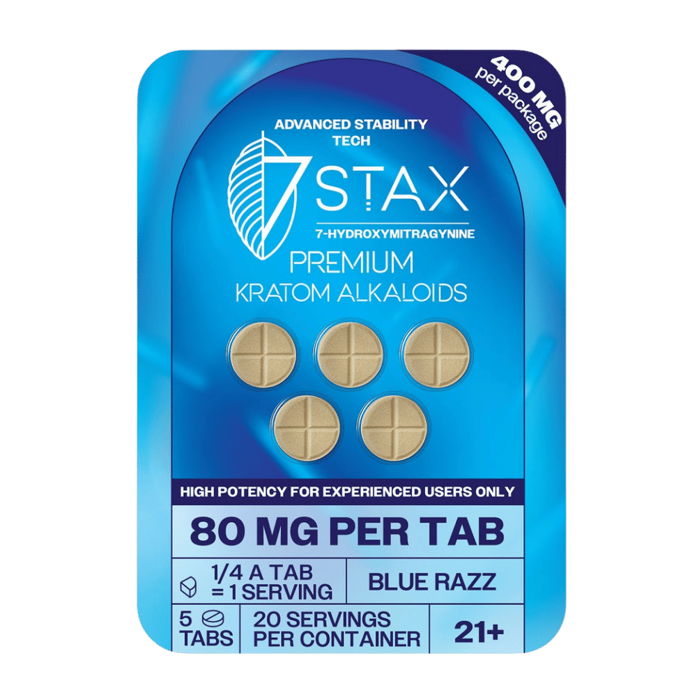 7STAX 7OH 80MG 5PK BLUE RAZZ 10C