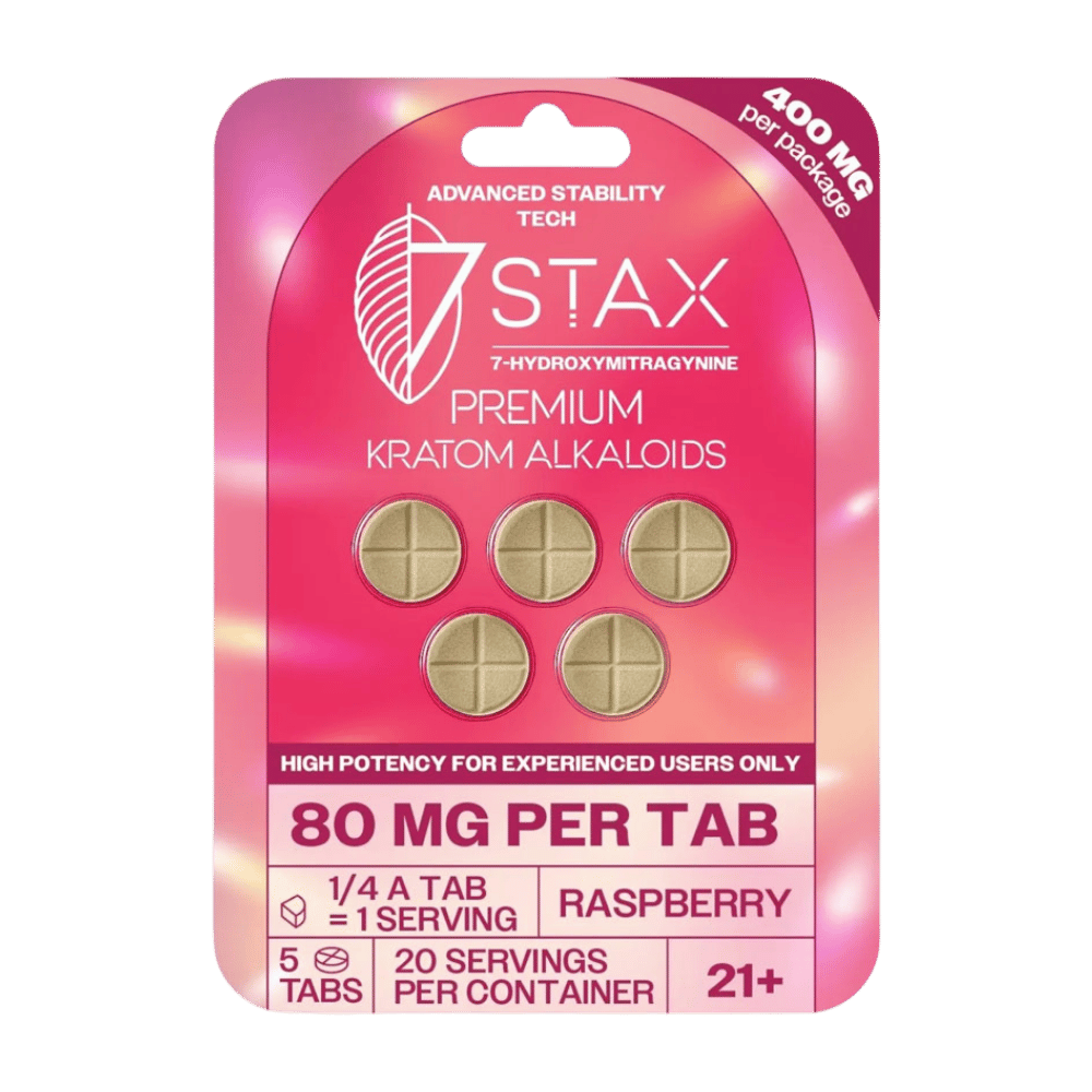 7STAX 7OH 80MG 5PK RASPBERRY 10C