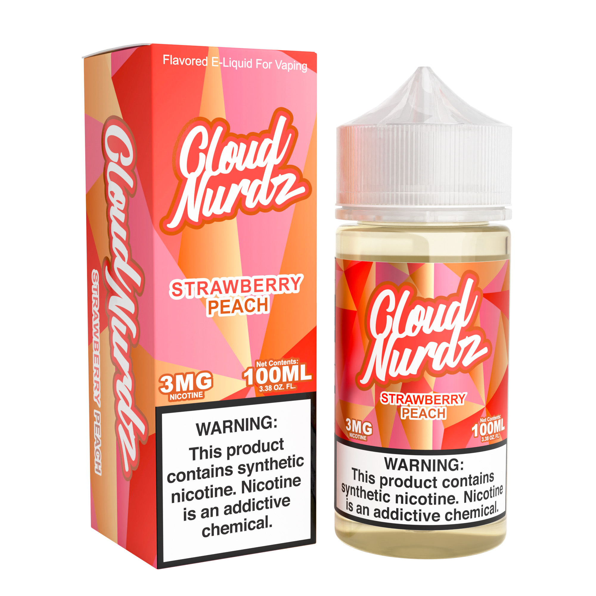 CLOUD NURDZ 100ML STRAWBERRY PEACH 6MG