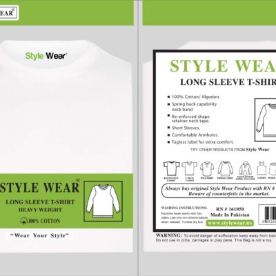 STYLE WEAR L SLEEVE WHITE SM 6CT