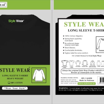 STYLE WEAR L SLEEVE BLACK 1XL 6C