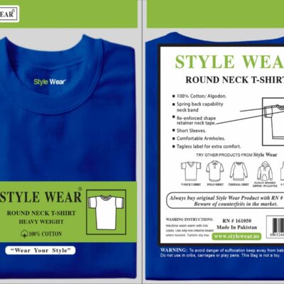 STYLE WEAR R NECK BLUE 6XL 6CT